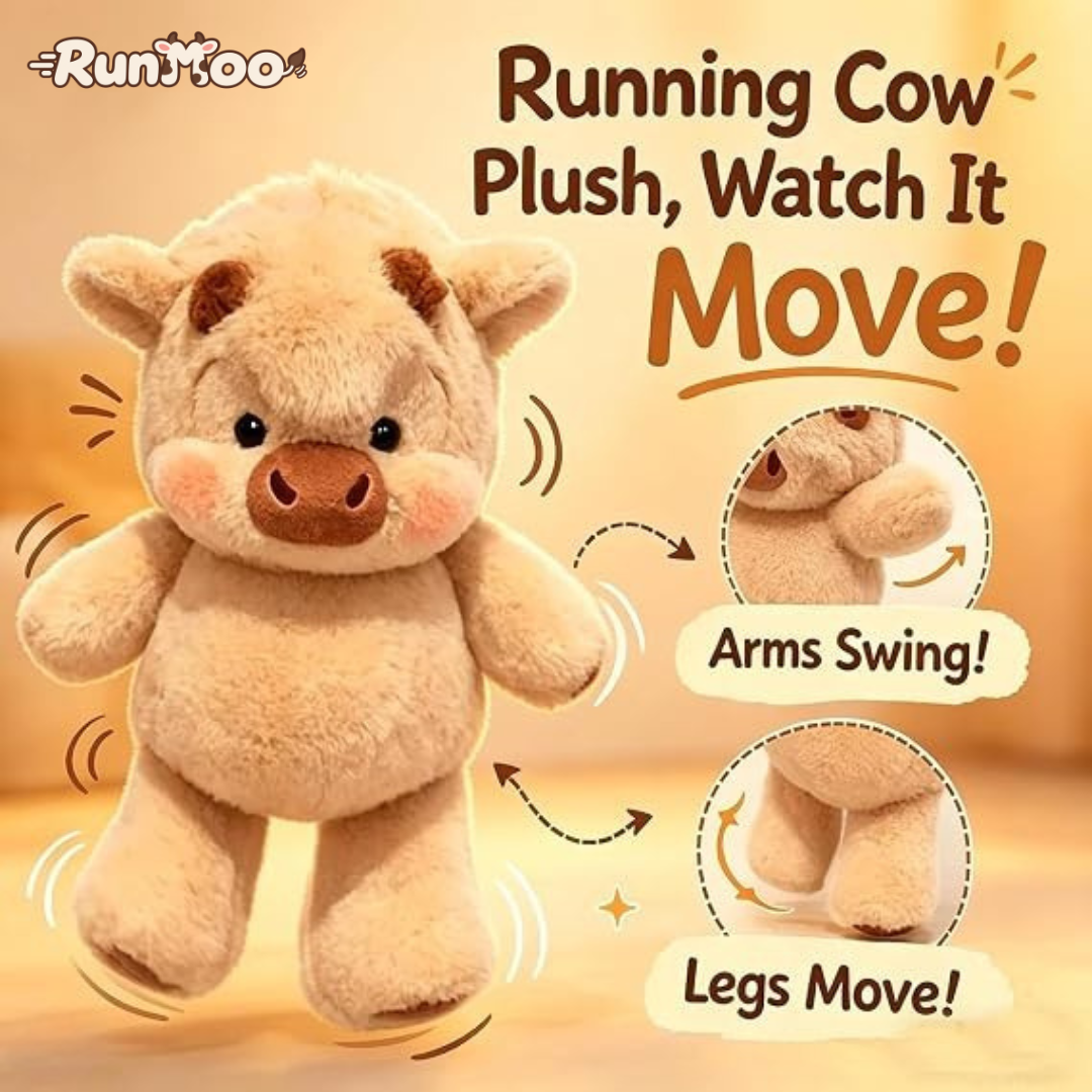 RunMoo® Viral Running Cow Plush